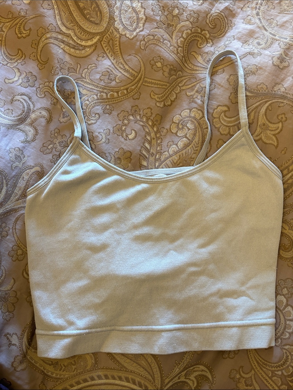 Garage Cream Ribbed Cami Tank